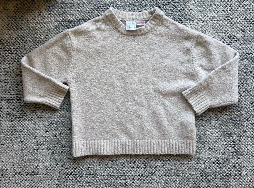 Zara 3-4 year old Boys Neutral Oversized Sweater